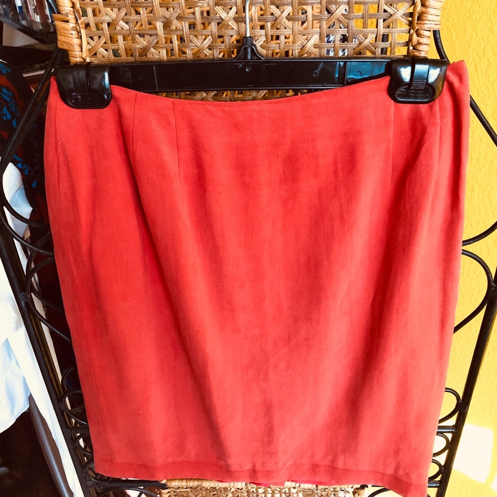 BOGO Burnt Orange Suede Skirt